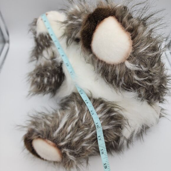 Walmart Realistic Bunny Rabbit Plush 18" Long Gray White Fur Sits Stuffed Animal - Picture 13 of 14